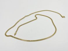 9ct gold flat chain.