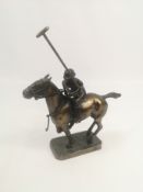Bronze figurine of a polo player