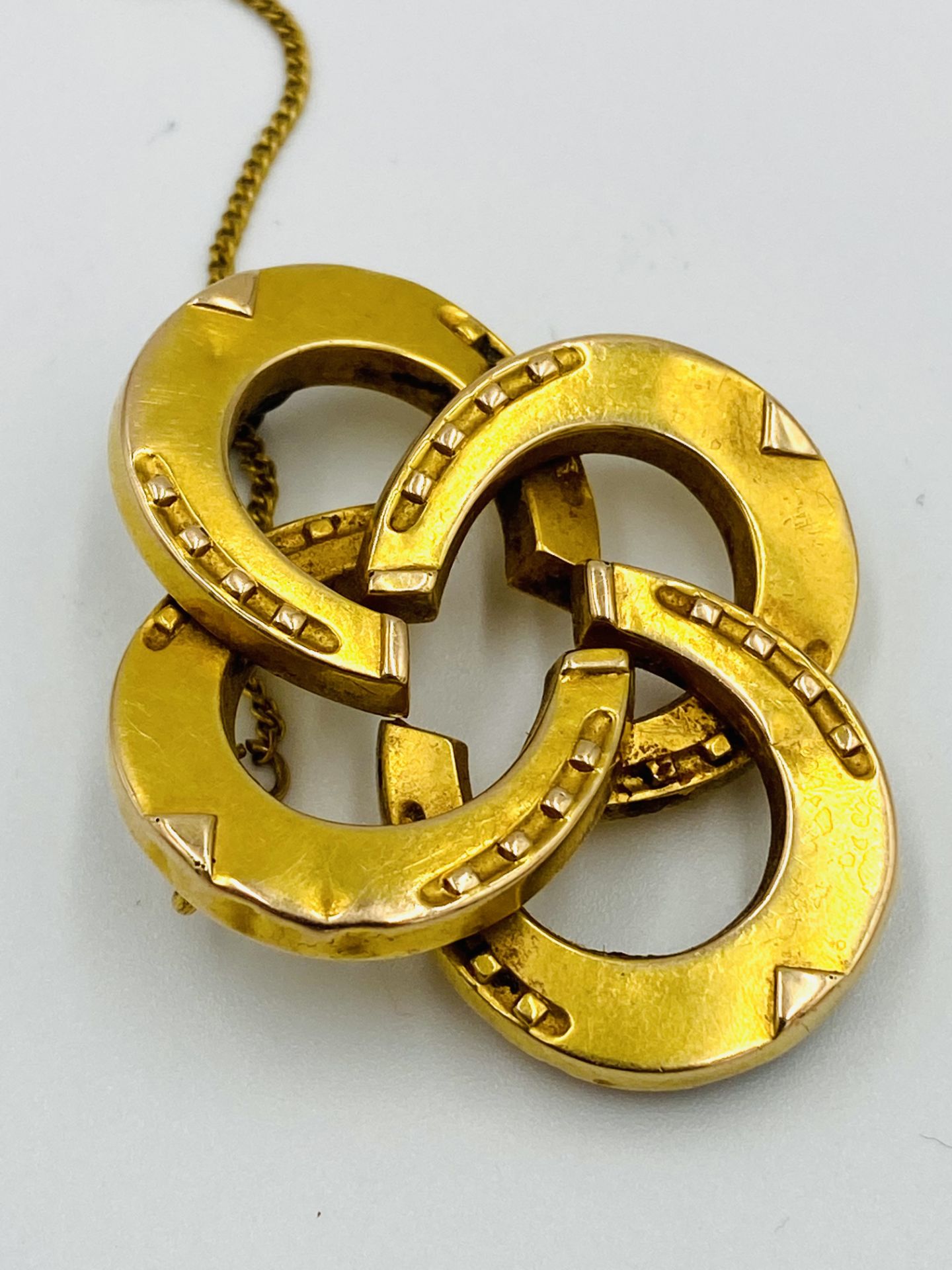 Yellow metal brooch/pendant - Image 4 of 4