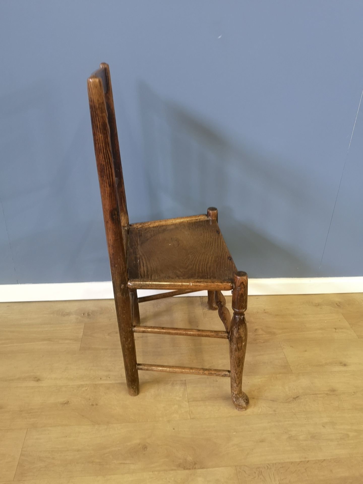 19th century ash railback chair - Image 4 of 4