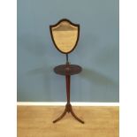 Mahogany shield shaped washstand mirror