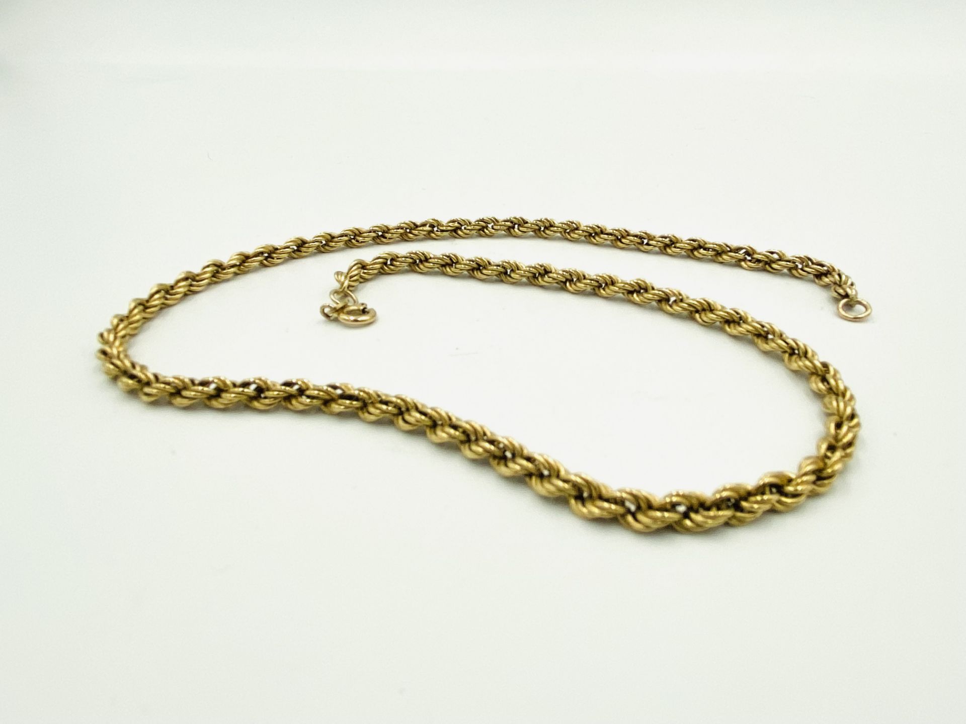 9ct gold rope twist chain - Image 5 of 5