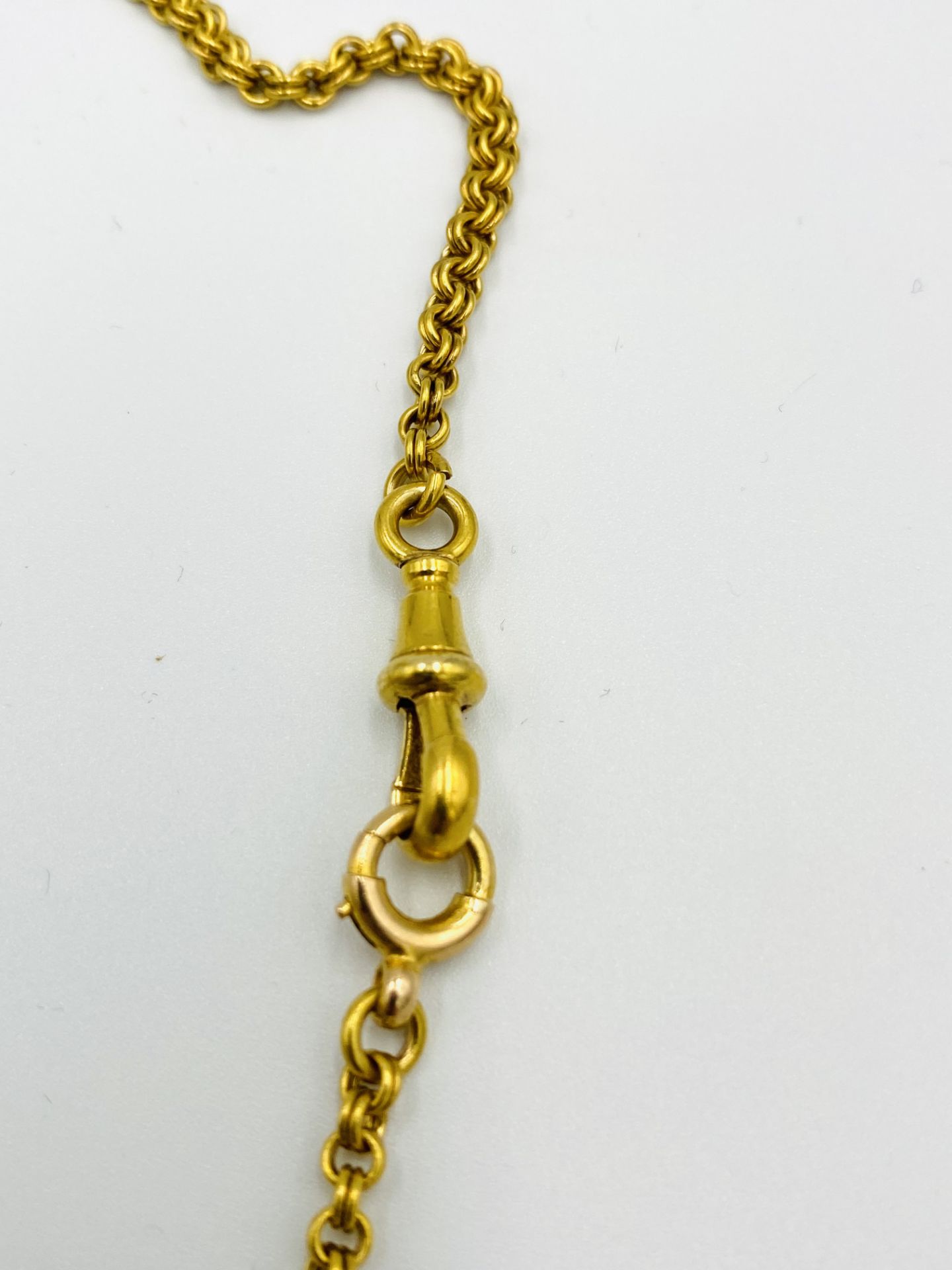 9ct gold necklace with 18ct gold tassel - Image 4 of 5