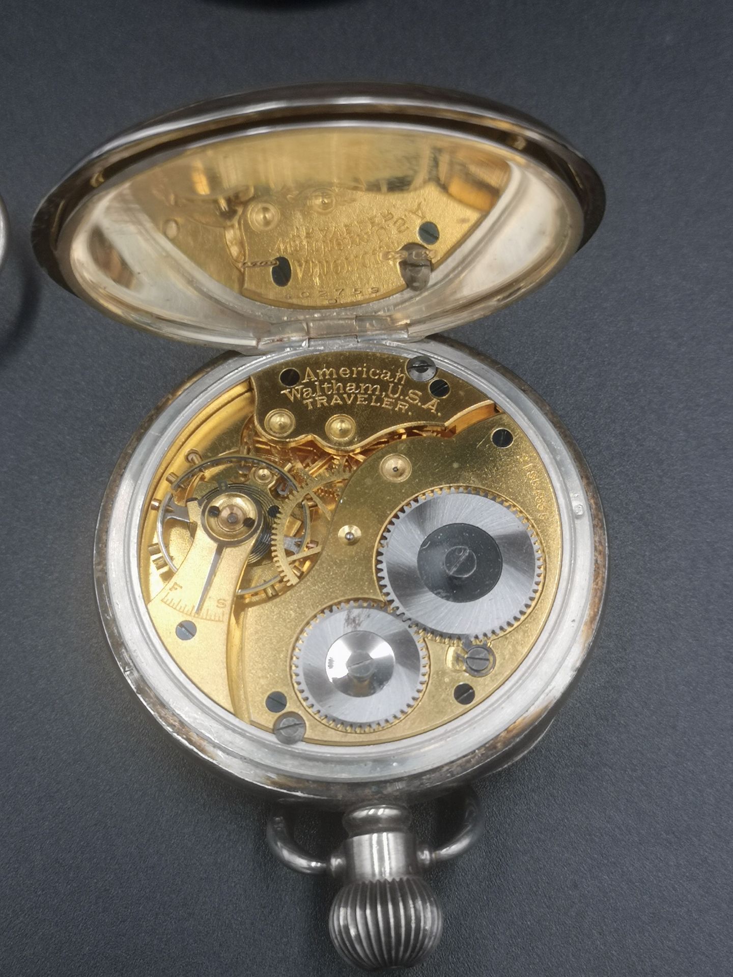 Waltham silver cased pocket watch; a pocket watch; rolled gold pair of spectacles - Image 6 of 7