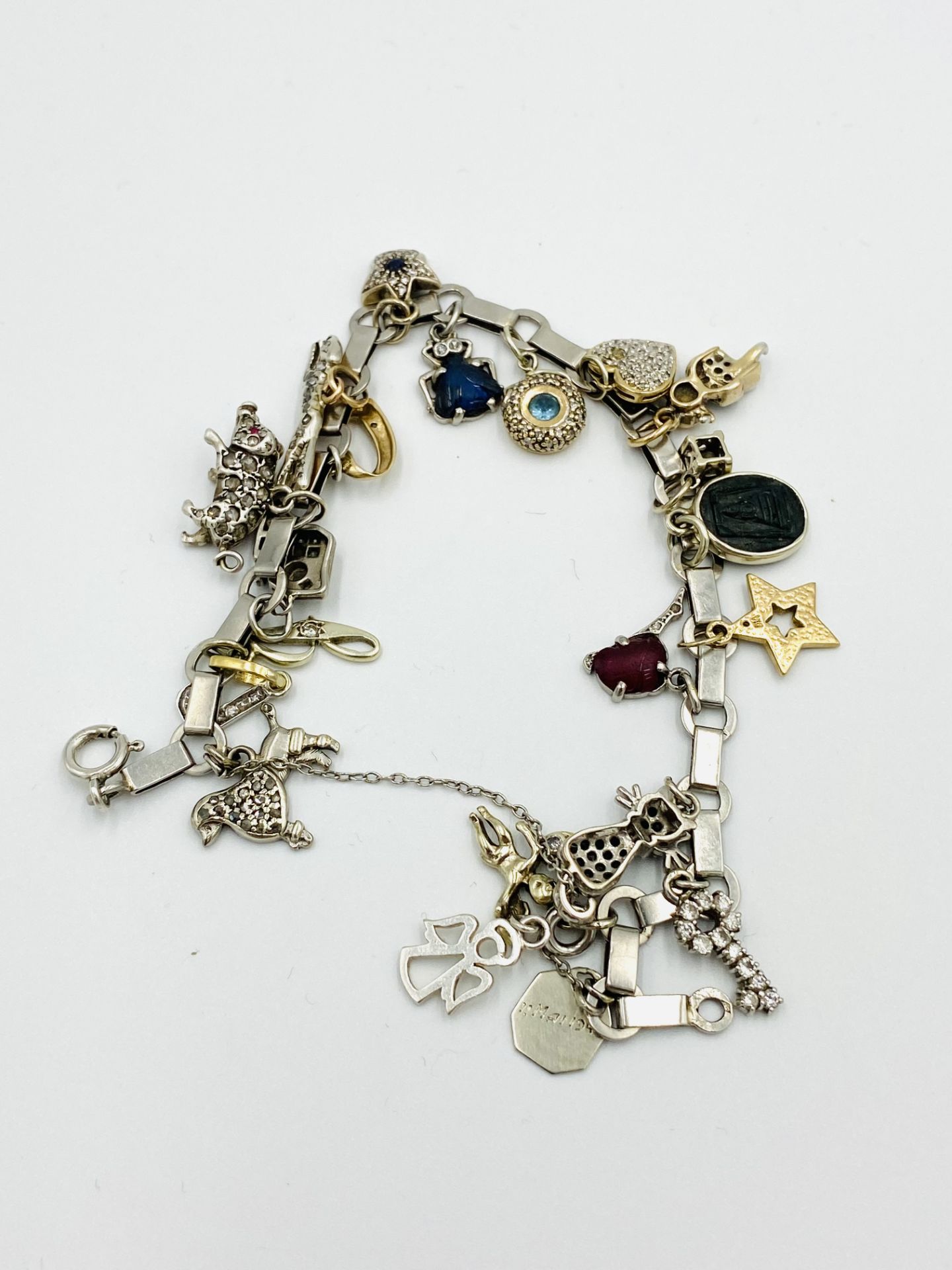 Platinum charm bracelet - Image 7 of 7