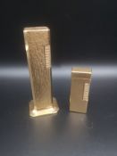 Dunhill tallboy lighter together with a Dunhill cigarette lighter