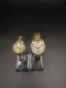 Two 9ct gold wrist watches