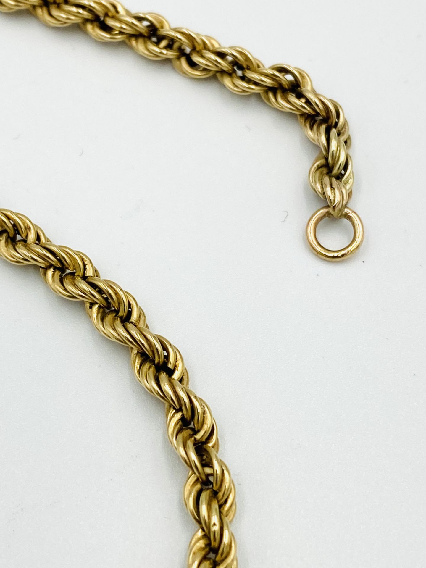 9ct gold rope twist chain - Image 4 of 5