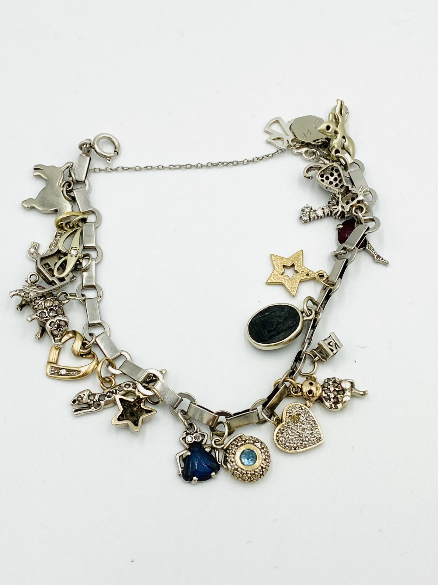 Platinum charm bracelet