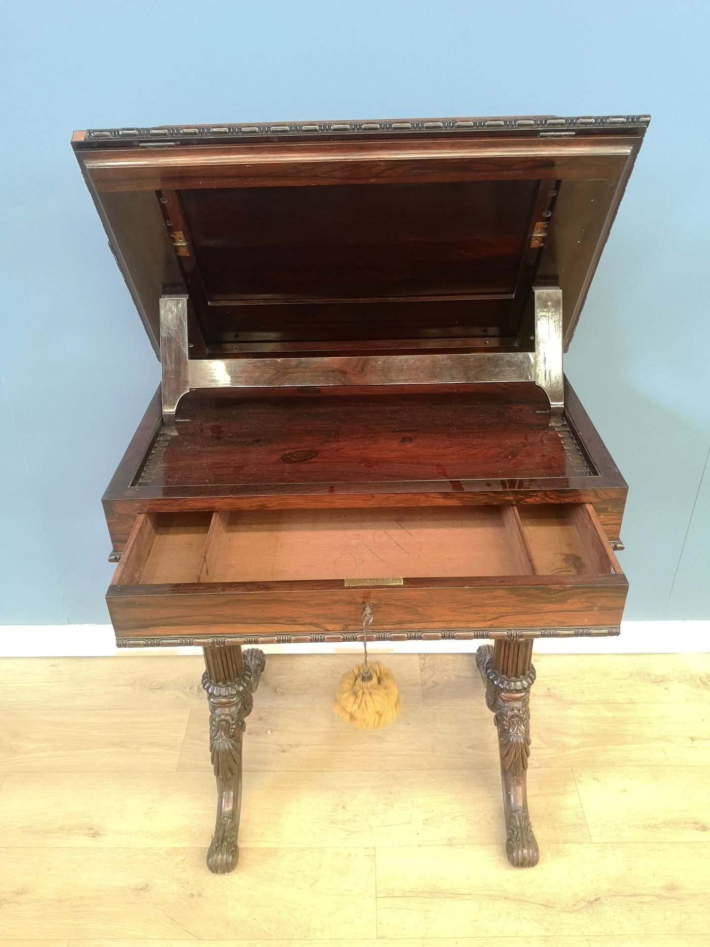 Victorian rosewood writing table - Image 6 of 6