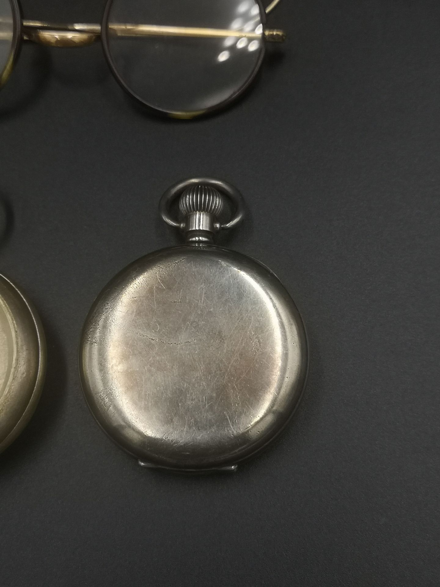 Waltham silver cased pocket watch; a pocket watch; rolled gold pair of spectacles - Image 5 of 7