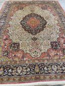 Persian style silk carpet