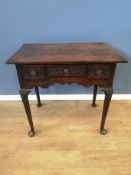 19th century oak lowboy