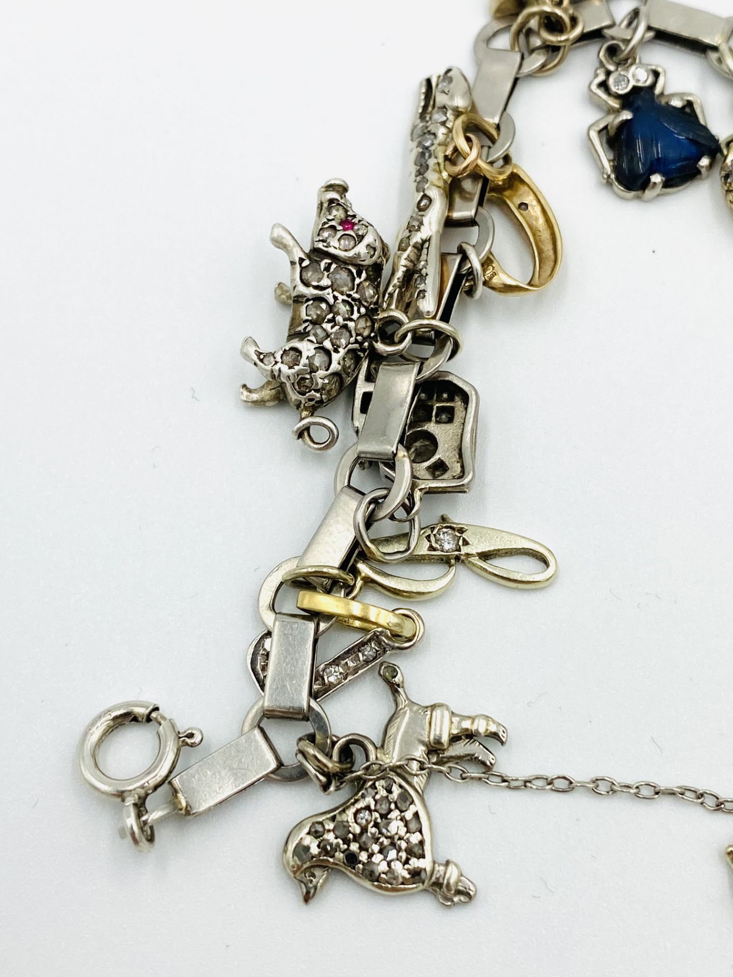 Platinum charm bracelet - Image 4 of 7