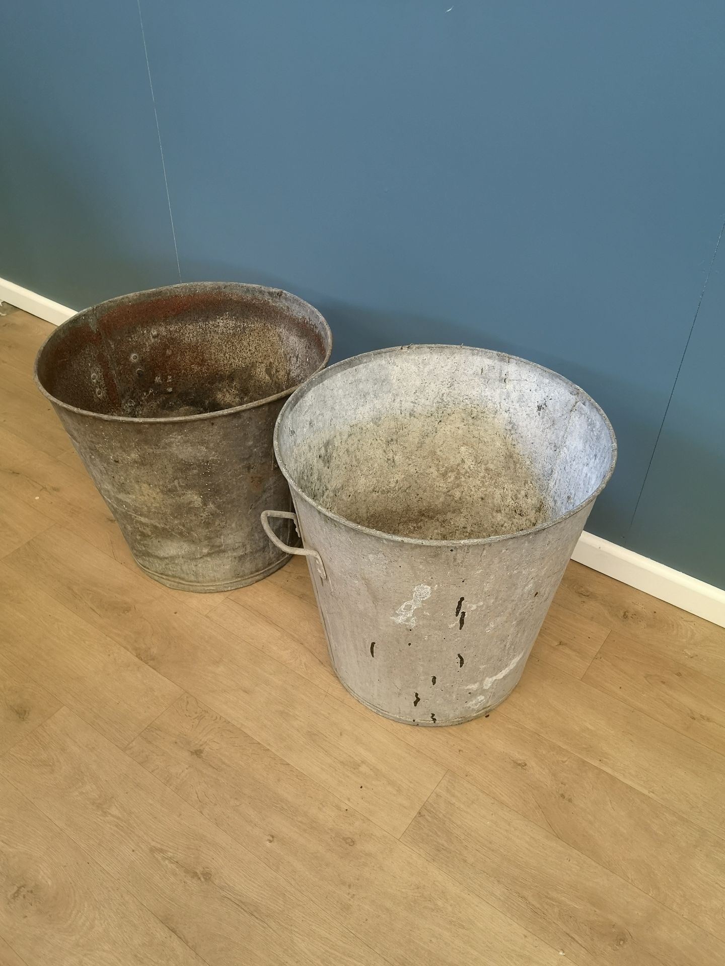 Two galvanised pails - Image 2 of 4