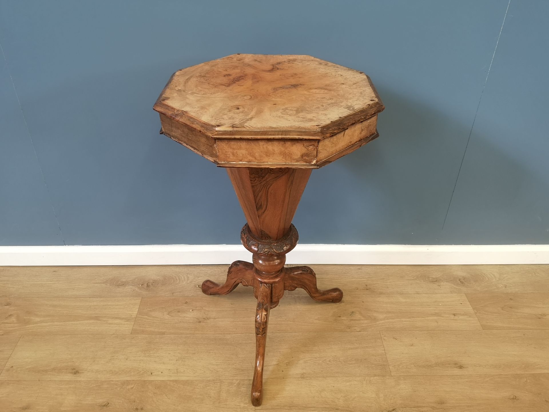 Victorian walnut fitted work table