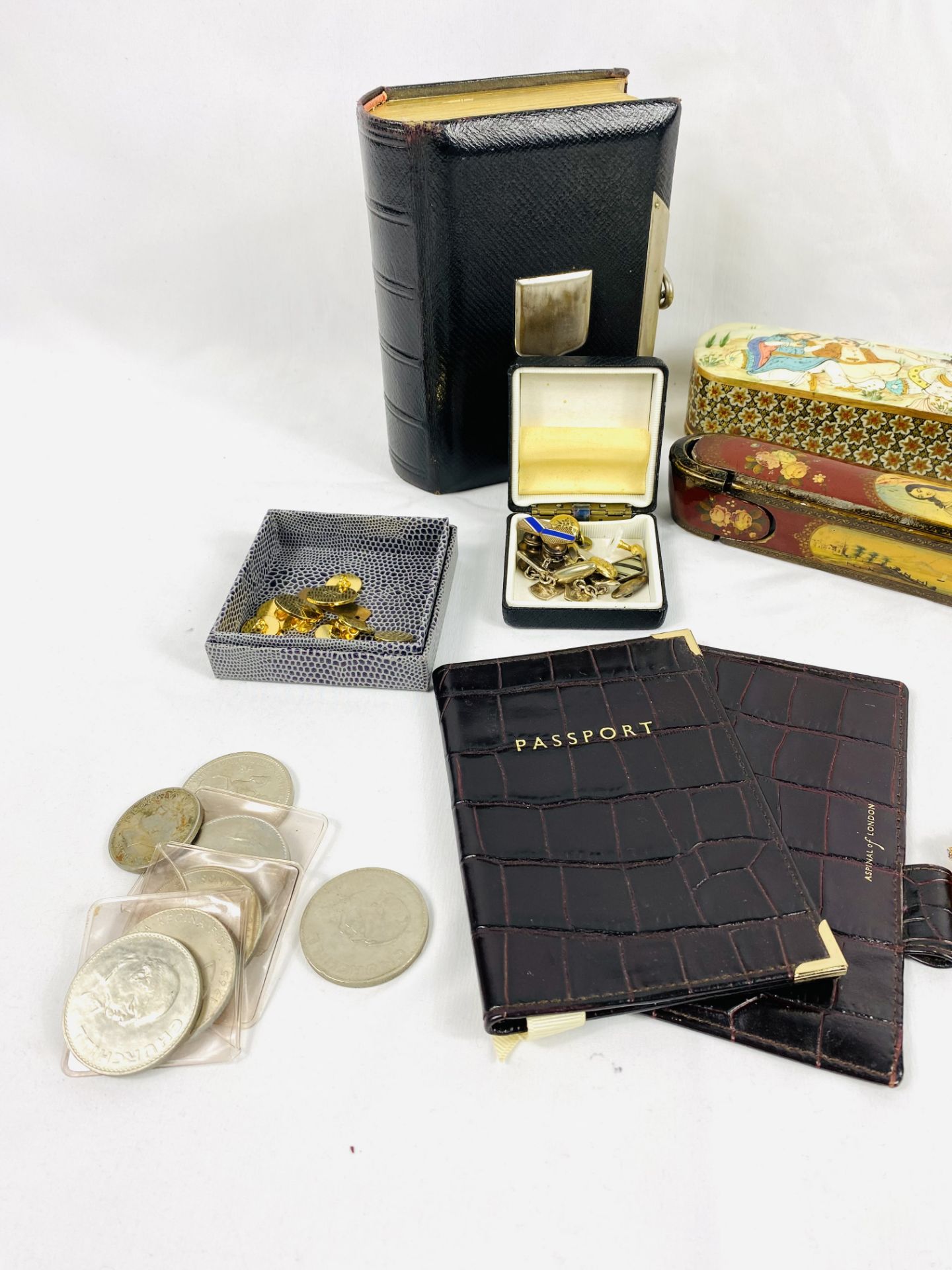 Aspinall pressed leather passport holder and other items - Image 5 of 5