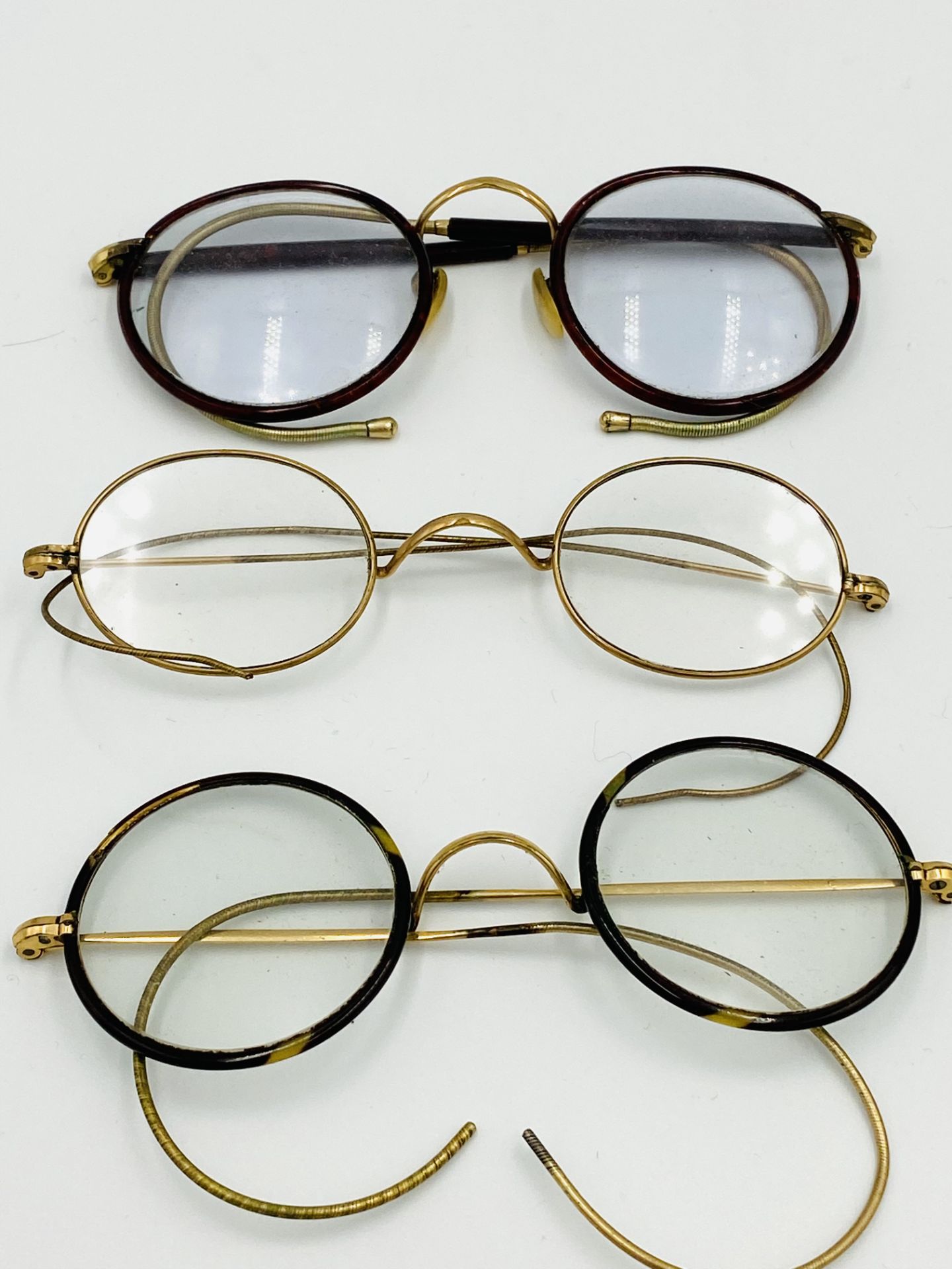 Three pairs of spectacles and a pair of prince nez - Image 2 of 3