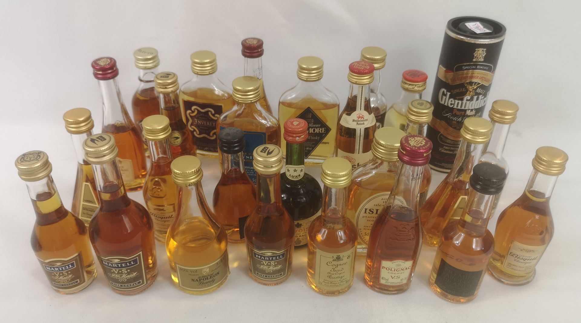 Collection of 27 whisky and brandy miniatures