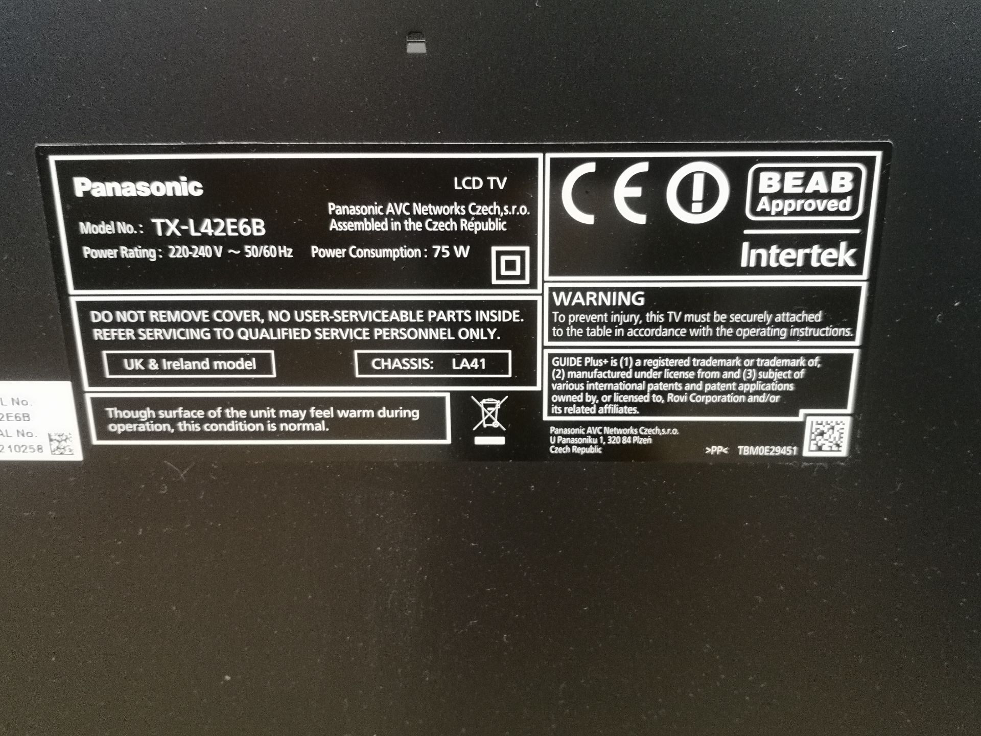 Panasonic 42" television - Image 4 of 5