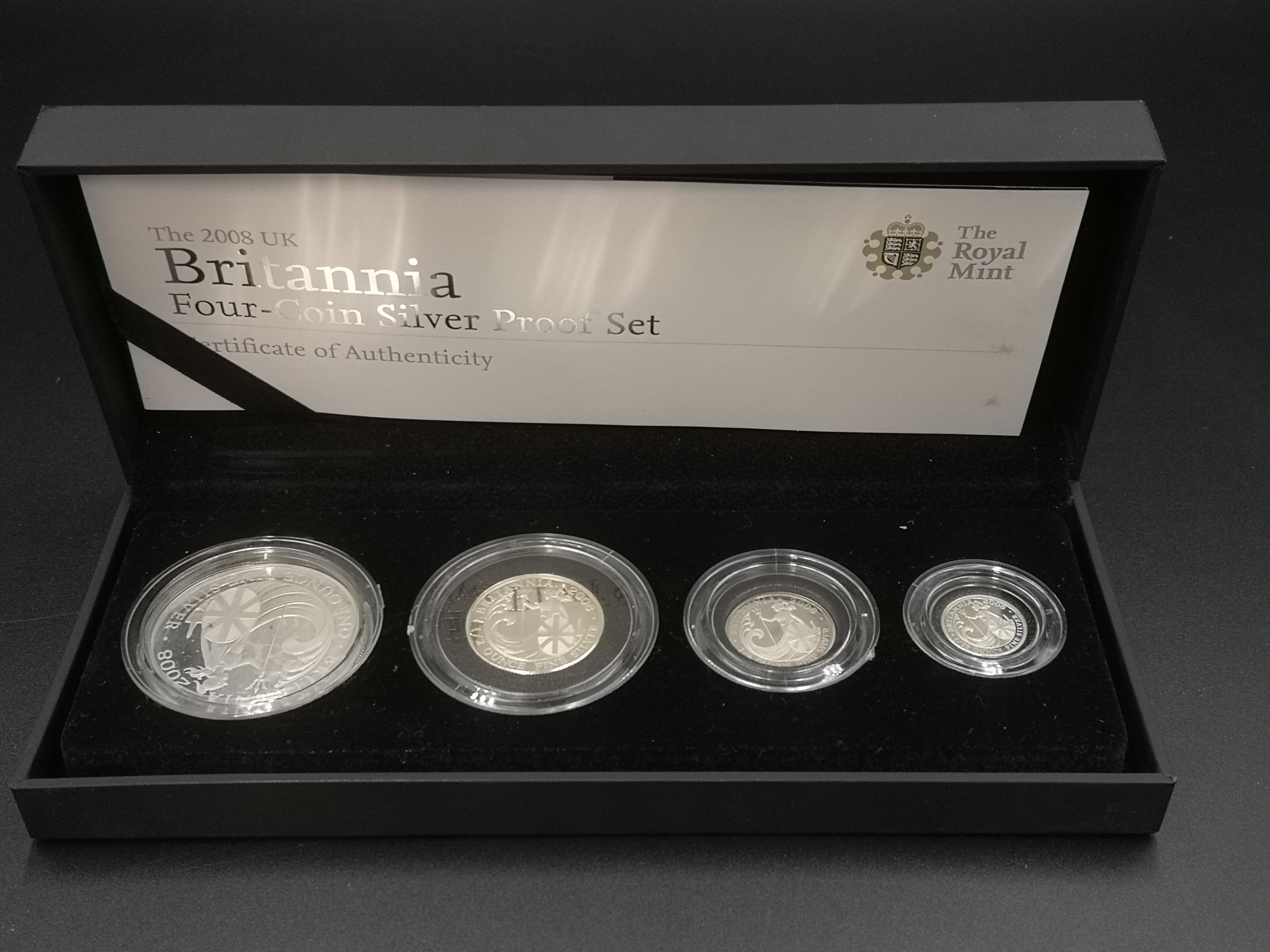 Royal Mint 2008 Britannia silver proof set