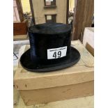 Black silk top hat