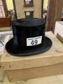 Black silk top hat