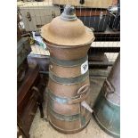 Metal copper bound conical churn