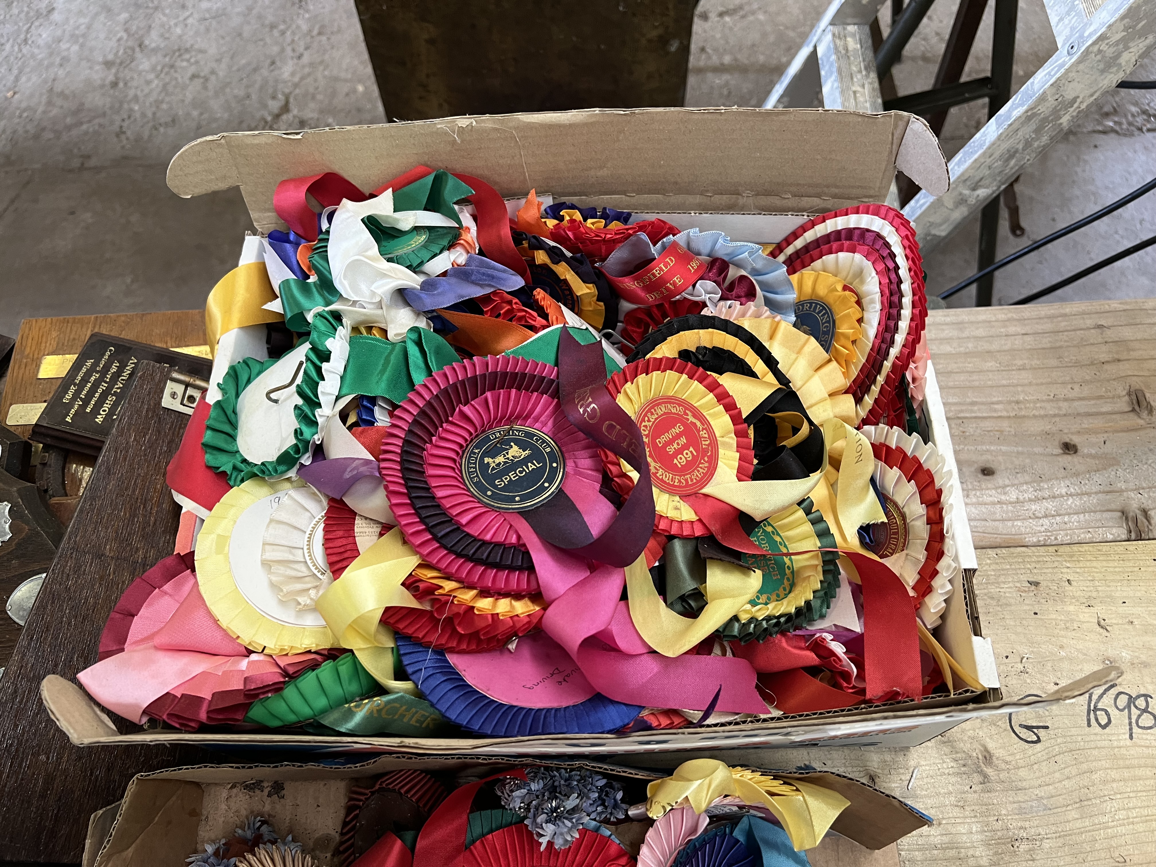 Large qty rosettes and award shields - Image 2 of 2