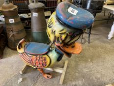 Fibreglass duck carousel ride. This lot carries VAT.