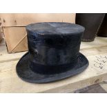 Black silk top hat