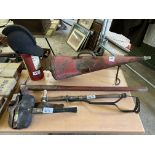 Qty antique fire fighting equipment. This lot carries VAT.