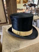 Black silk top hat