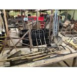 Carriage umbrella and large qty of hand tools. This lot carries VAT.