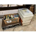 Three new and boxed Shira 8 track portable tape players