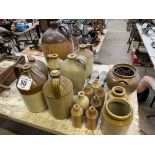 Assorted stoneware and earthenware containers