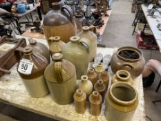 Assorted stoneware and earthenware containers