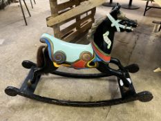 Fiberglass rocking horse. This lot carries VAT.