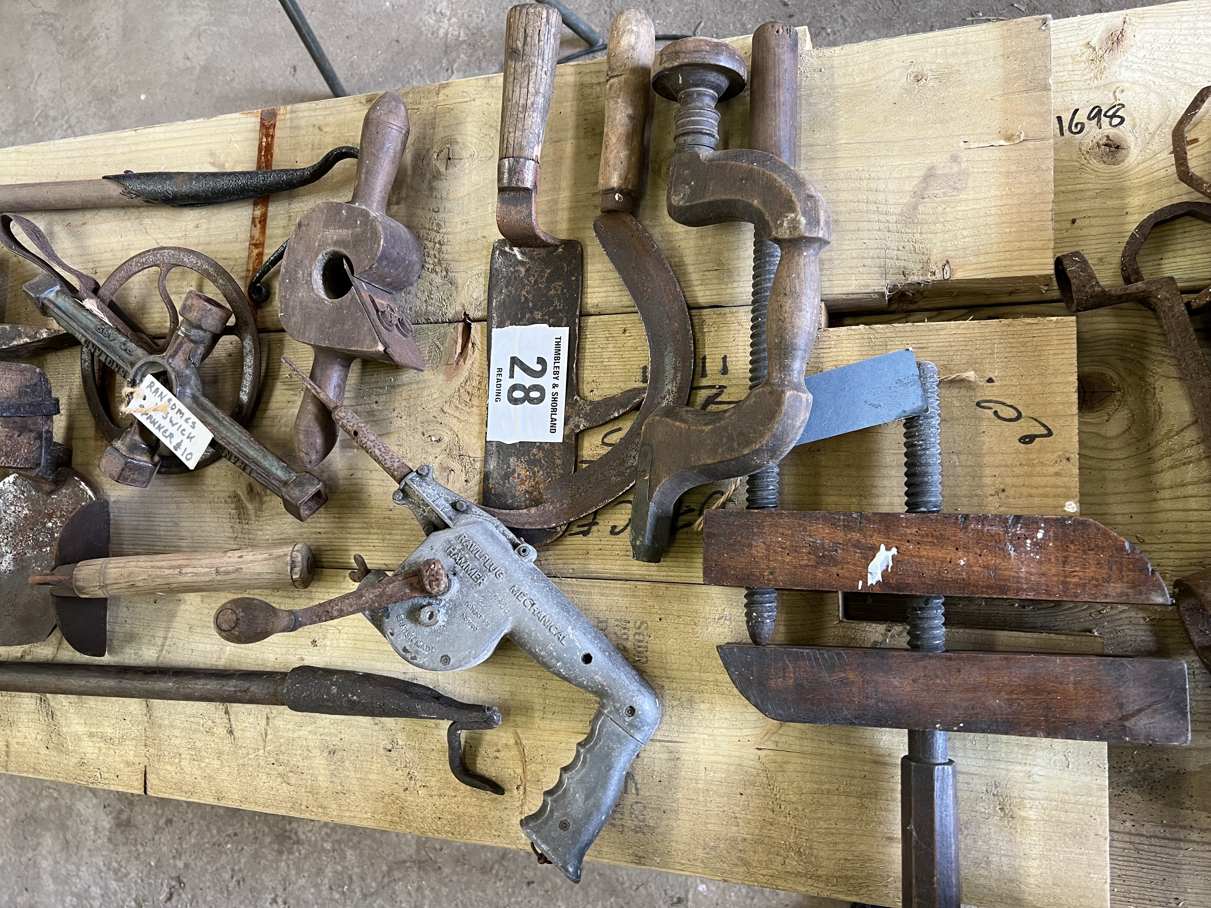 Large collection of assorted antique hand tools - Image 2 of 4