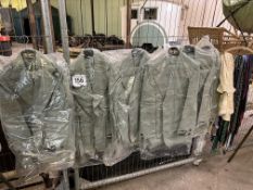 Six green livery suits by Grafton