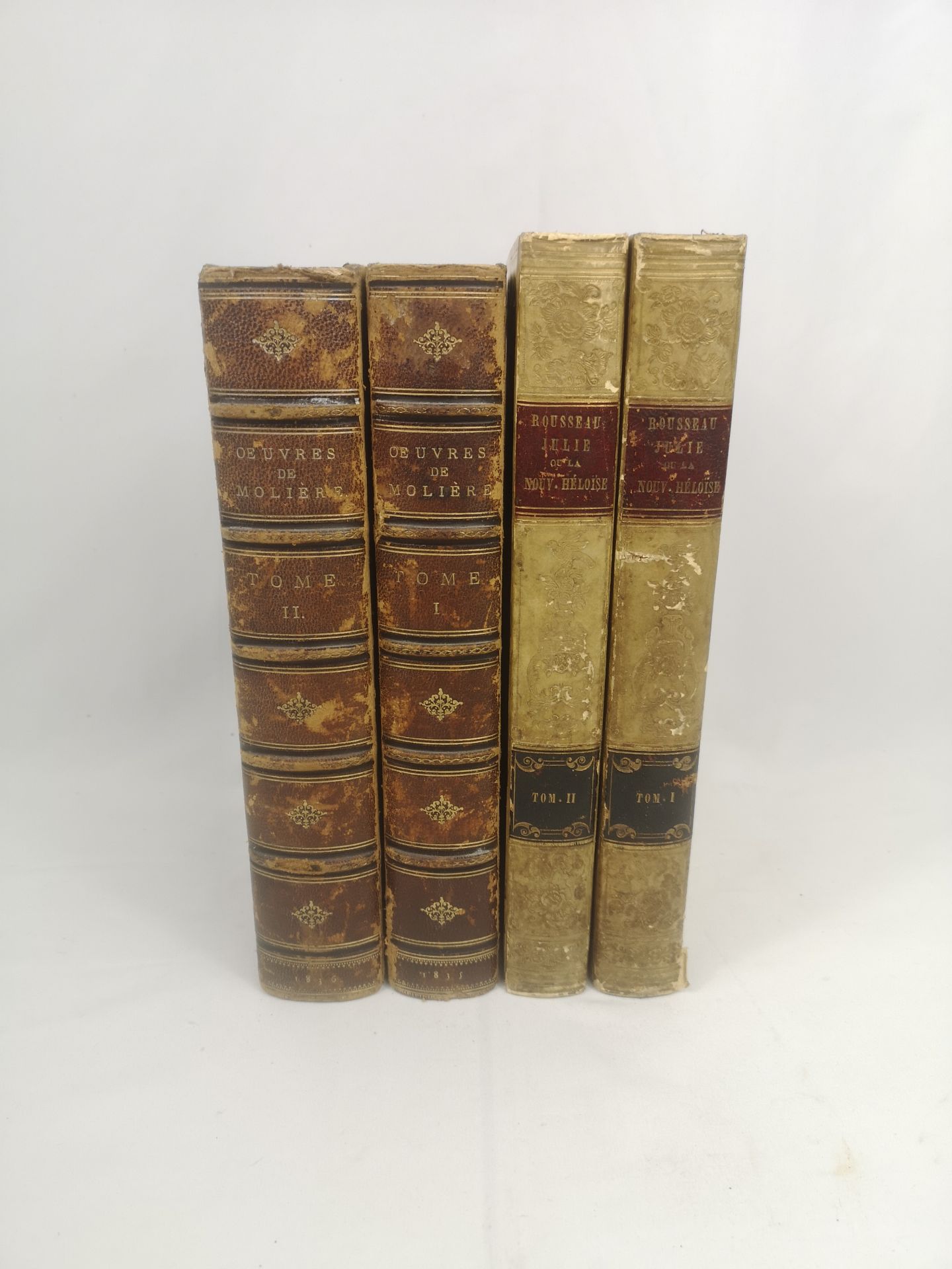 Four leather bound books