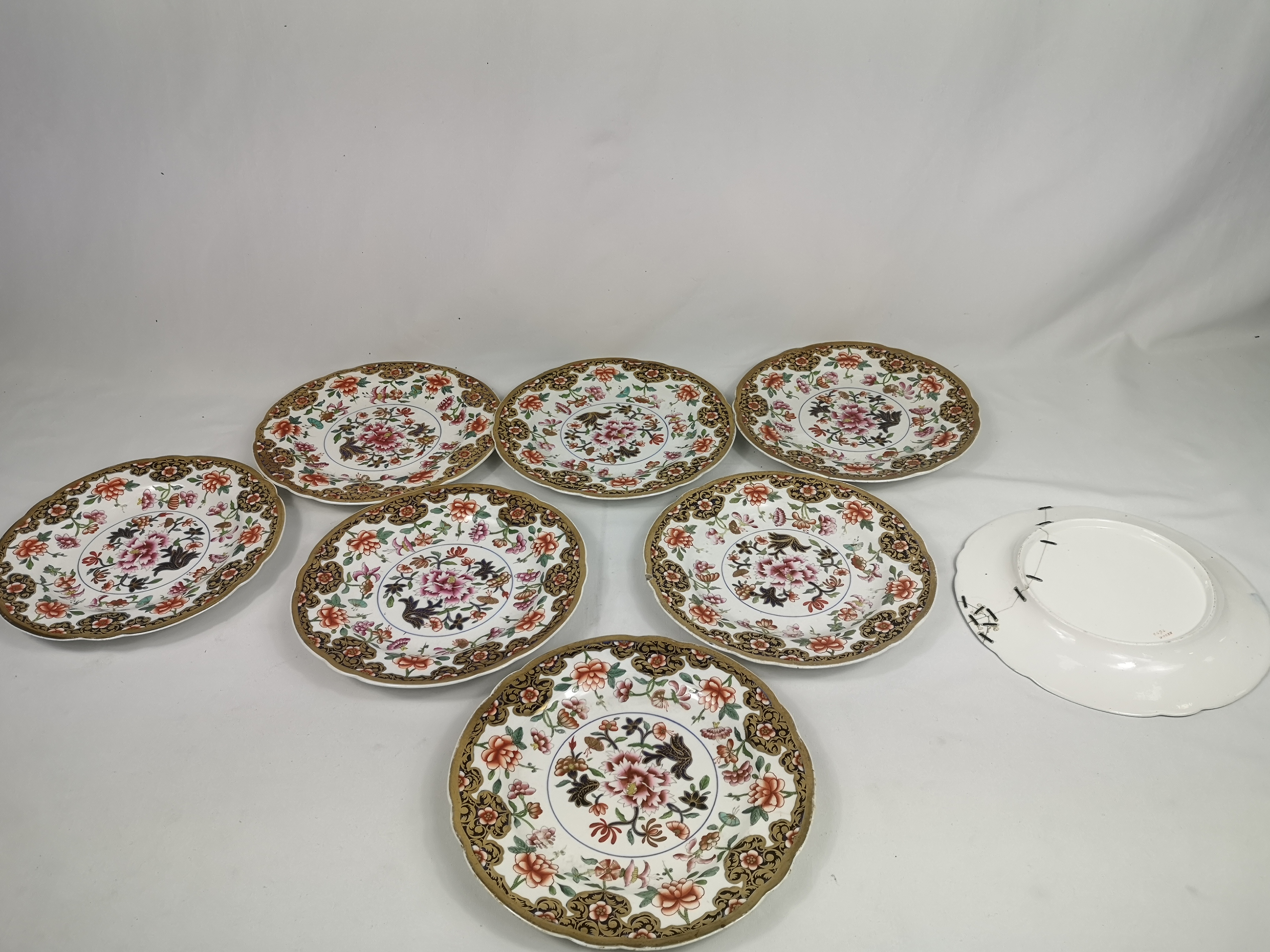 Eight 19th century Spode plates - Image 4 of 4