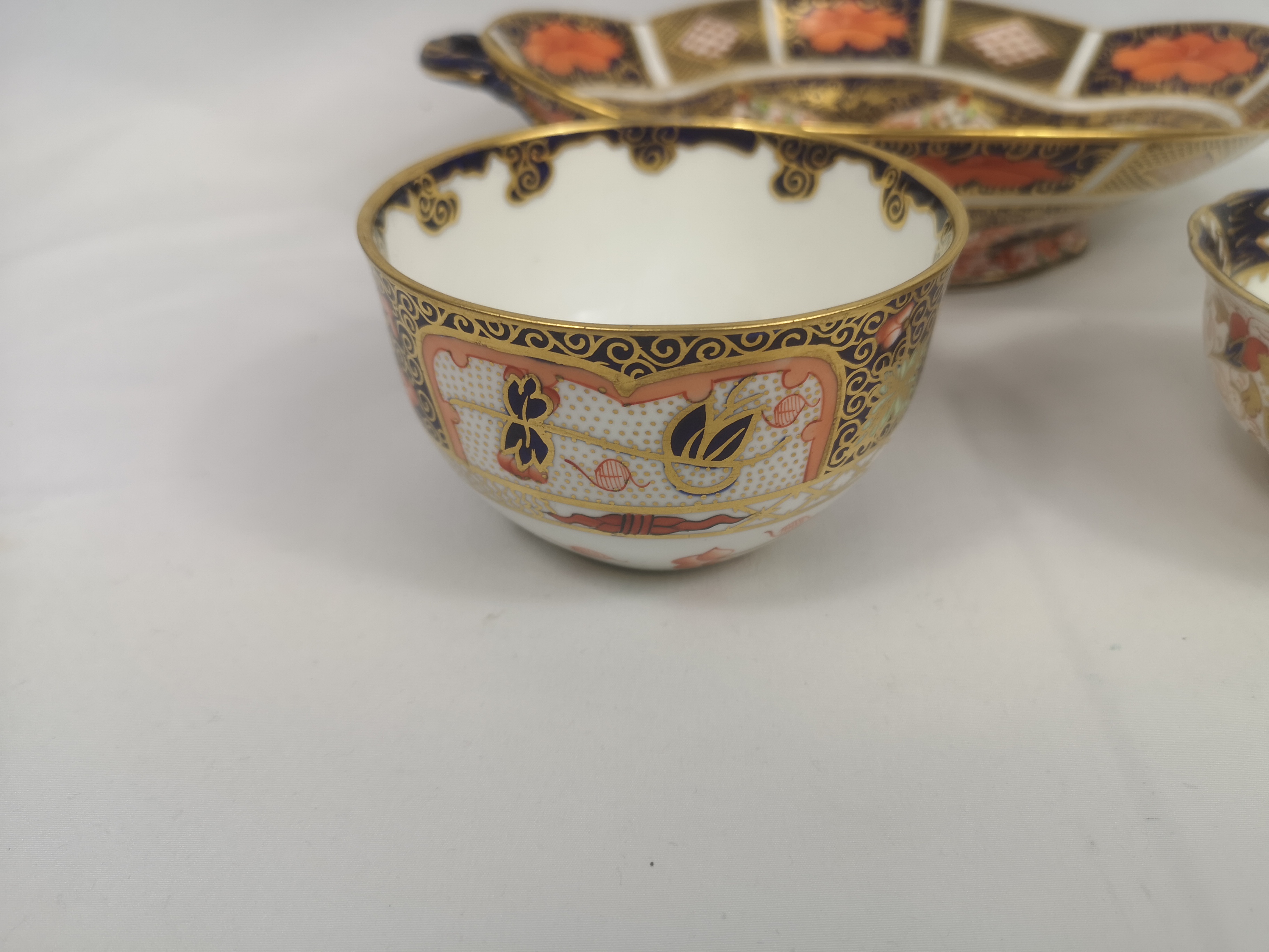 Royal Crown Derby dish, tea cup and sugar bowl - Image 2 of 6
