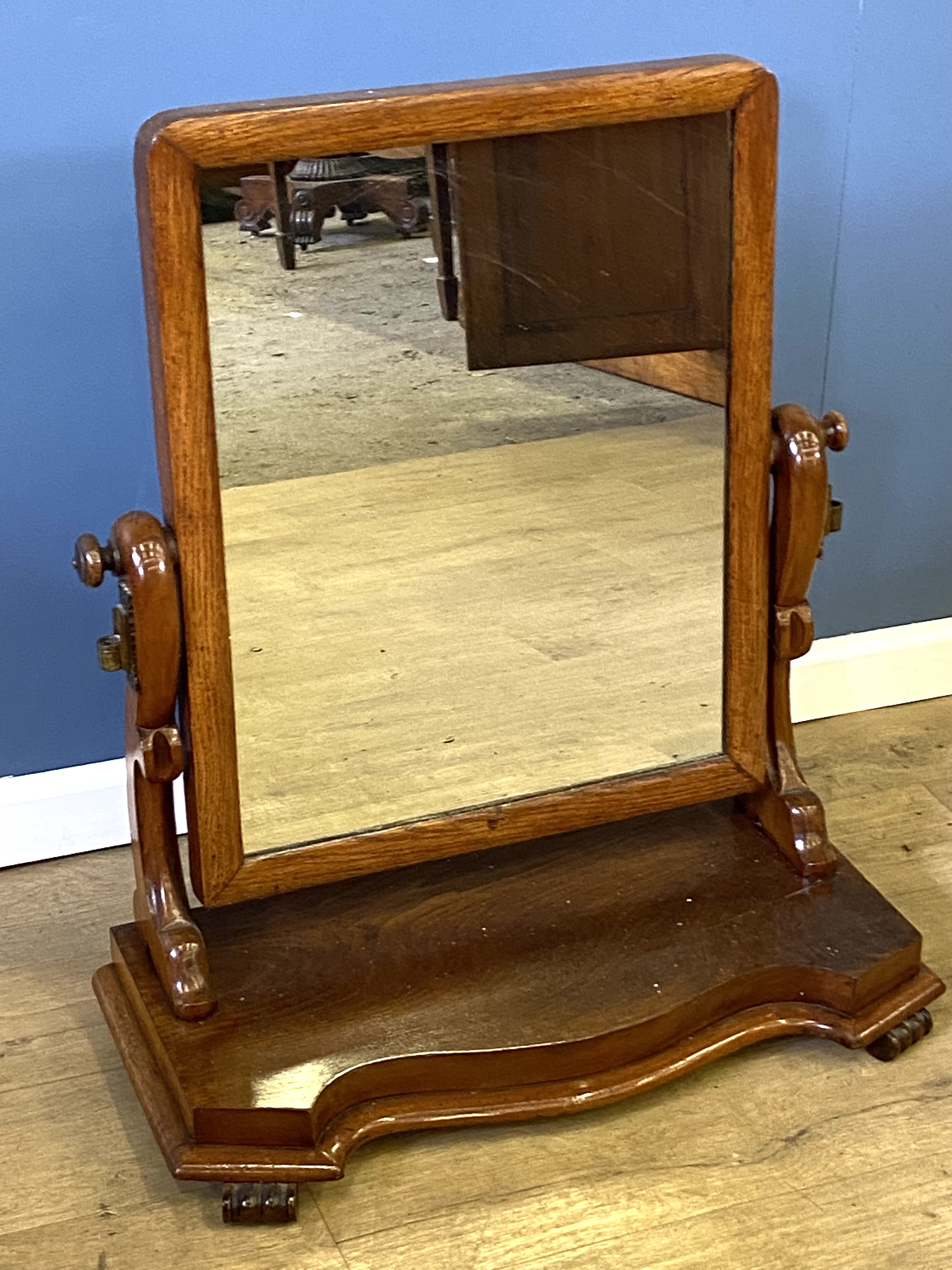 Mahogany toilet mirror - Image 2 of 3