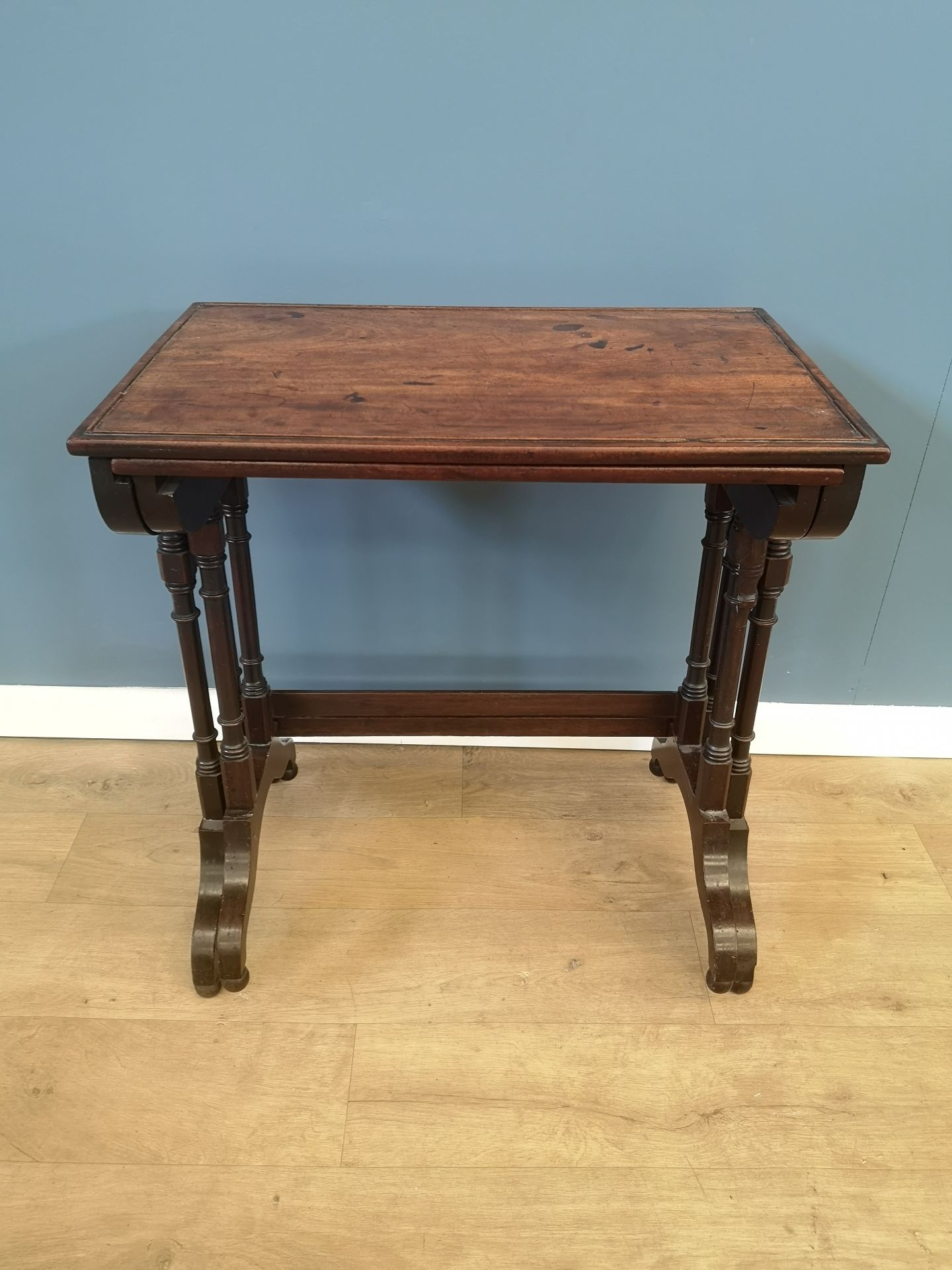 Nest of two mahogany side tables