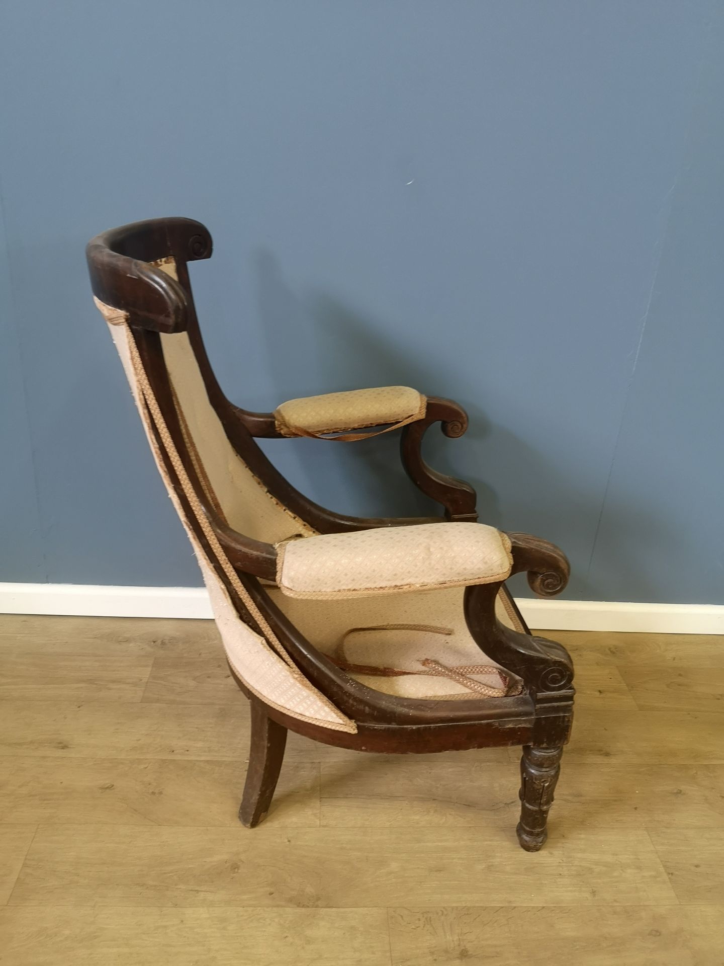 Mahogany framed armchair - Image 5 of 5