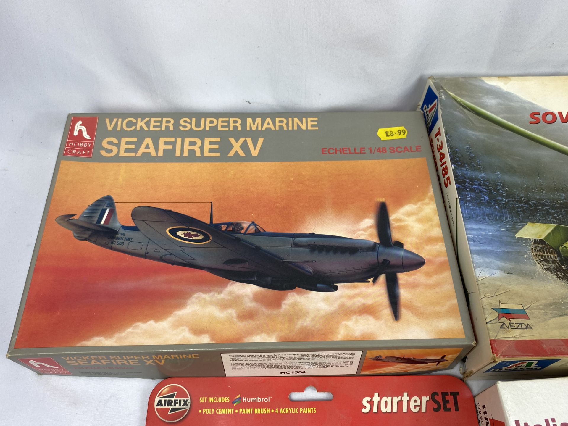 Seven model kits to include Airfix - Image 2 of 8