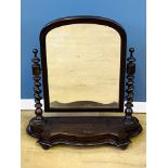 Mahogany toilet mirror