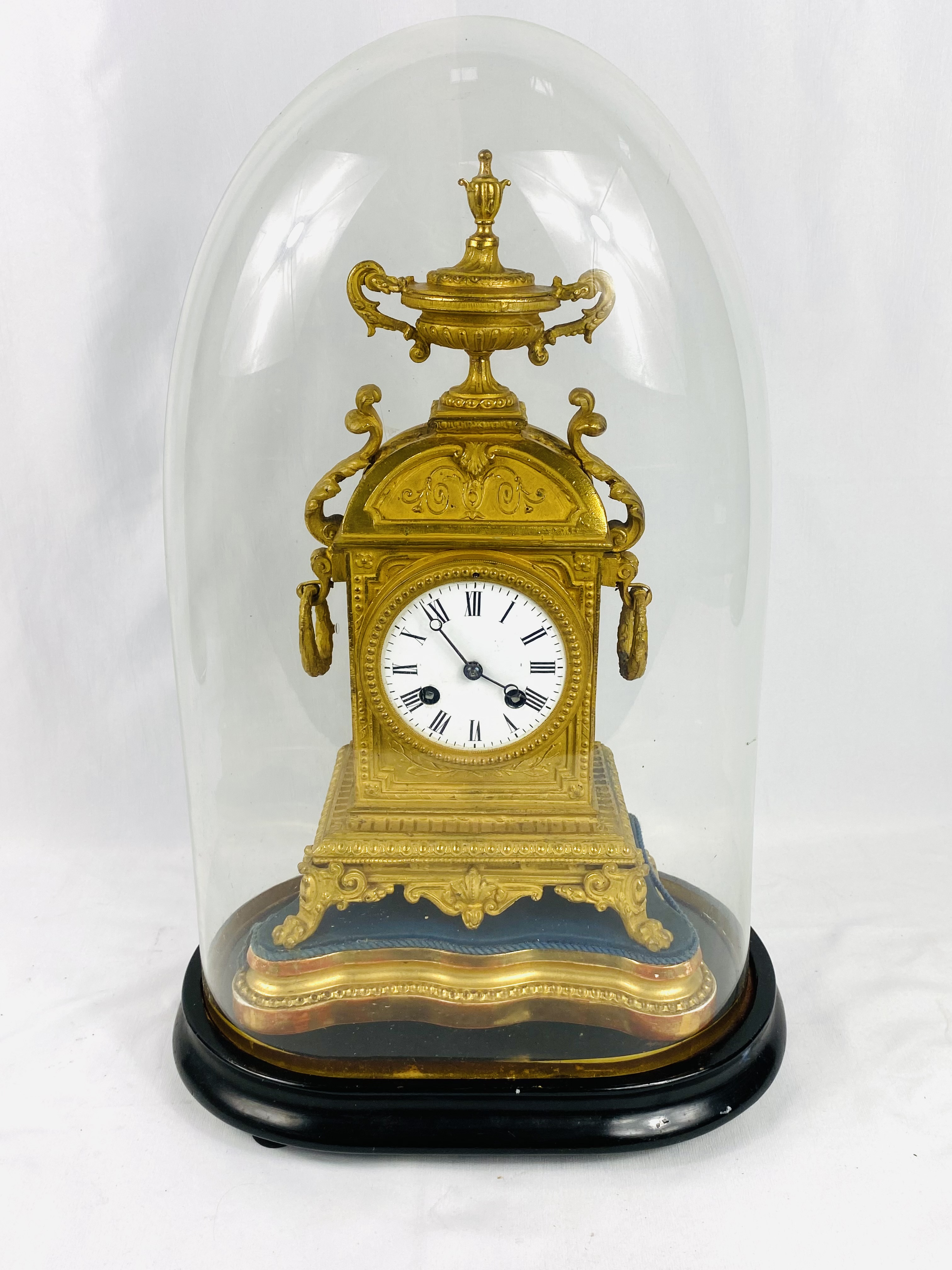 French ormolu and enamel mantel clock