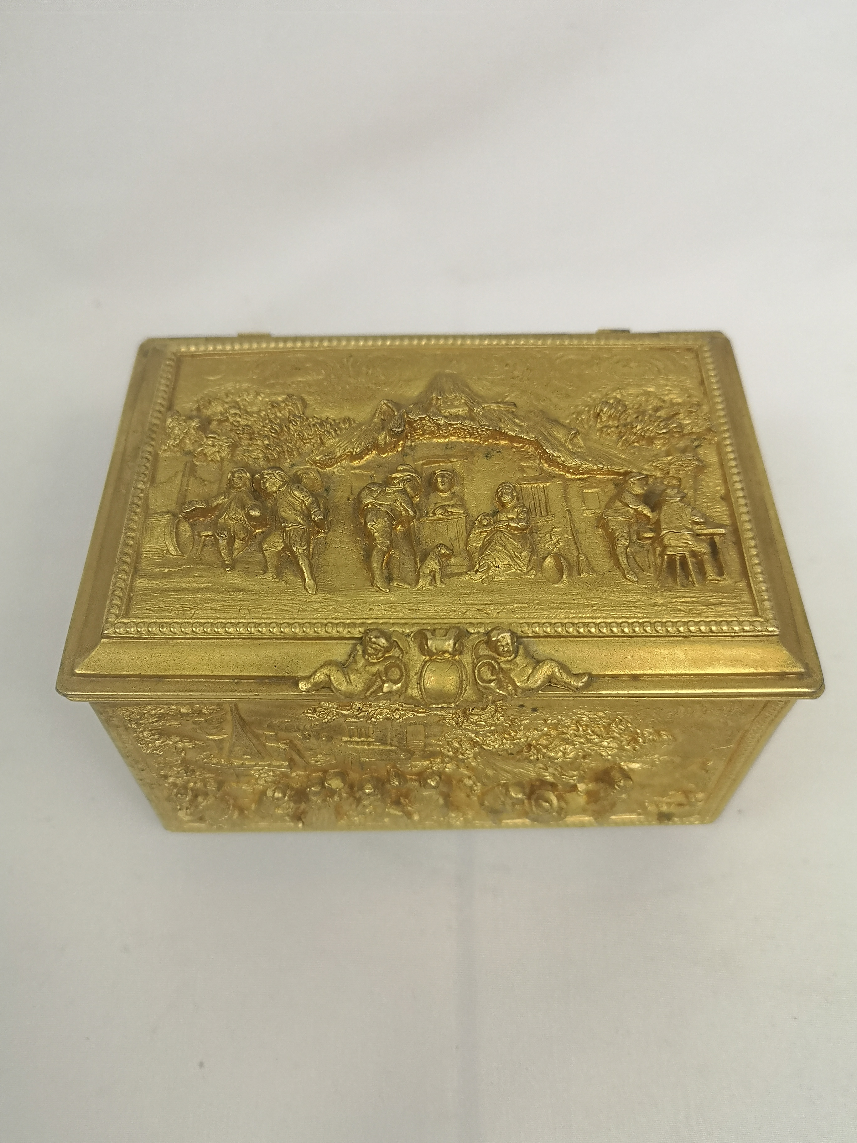 Gilt metal casket